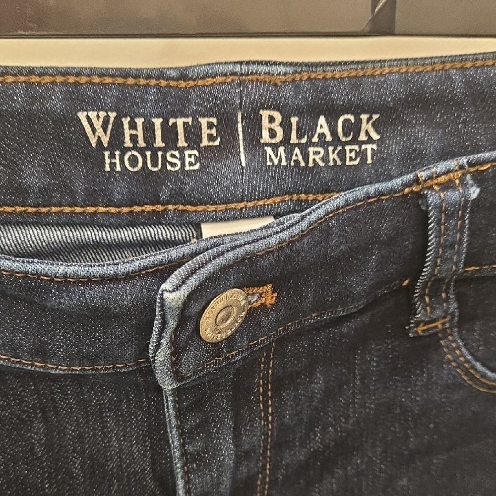 White House Black Market Women's Navy Skinny Jeans - Picture 2 of 9